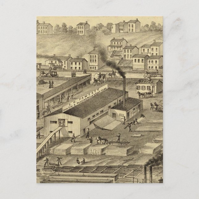 Soho Saw and Planing Mills and Barge Yards Vykort (Framsida)