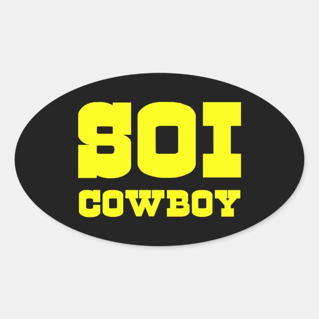 SOI COWBOY OVALT KLISTERMÄRKE (Framsida)