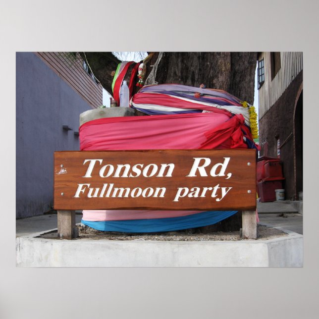 Soi Tonson, Koh Phangan ... Fullmoon Party Poster (Framsidan)