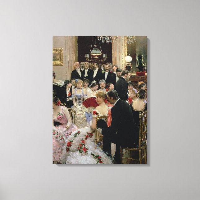 Soiree, 1880 canvastryck (Framsida)