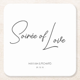 Soirée of Love Custom Coaster Underlägg Papper Kvadrat