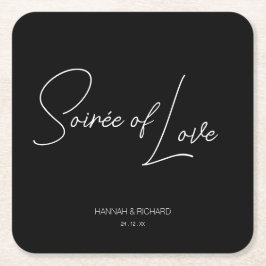 Soirée of Love Custom Coaster Underlägg Papper Kvadrat