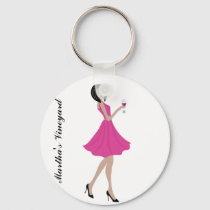 Soiree på Marthas vingårdvit Keychain Nyckelring