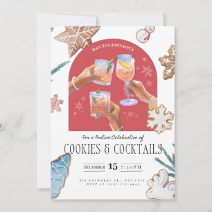 Soiree under julfesten "Cookies & Cocktails" Inbjudningar