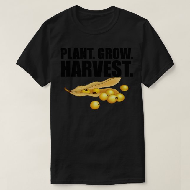 Sojaböna Farmer Plant Grow Harvest T Shirt (Design framsida)