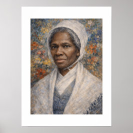 Sojourner Truth Porträtt Blommig Målning Poster