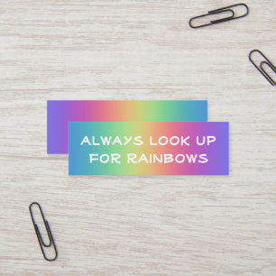 Sök alltid efter Rainbows Mini Affärskort Visitkort