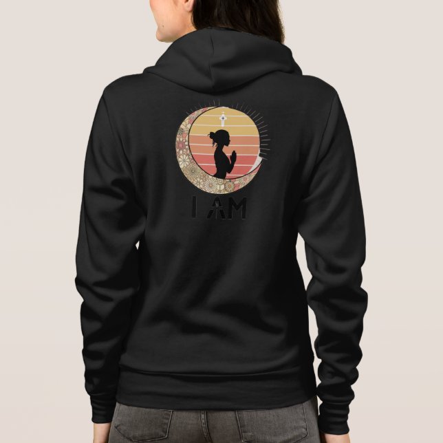 Sök alltid Gud Black Hoodie T Shirt (Baksida)