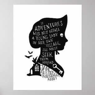 Sök äventyr Northanger Abbey-citat Poster