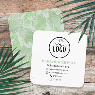 Sök efter anslutning QR-kod Företag Logotyp Hand Fyrkantigt Visitkort