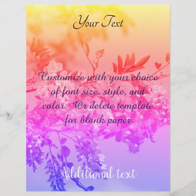 Sök efter Blommar Regnbåge Färg Brevhuvud (Framsida)