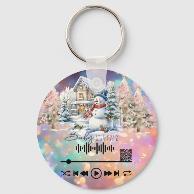 Sök efter dekorera, "Kall utanför" KeyChain Nyckelring (Baksida)