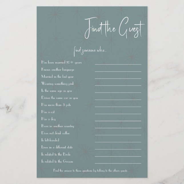 Sök efter den gästbaserade spelkortluckan flygblad (Framsidan)