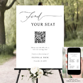Sök efter platsens QR-kod för sätesplan för Bröllo Poster