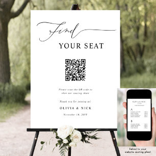 Sök efter platsens QR-kod för sätesplan för Bröllo Poster