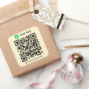 Sök efter QR-kodbetalning för Pengarar-app för att Fyrkantigt Klistermärke
