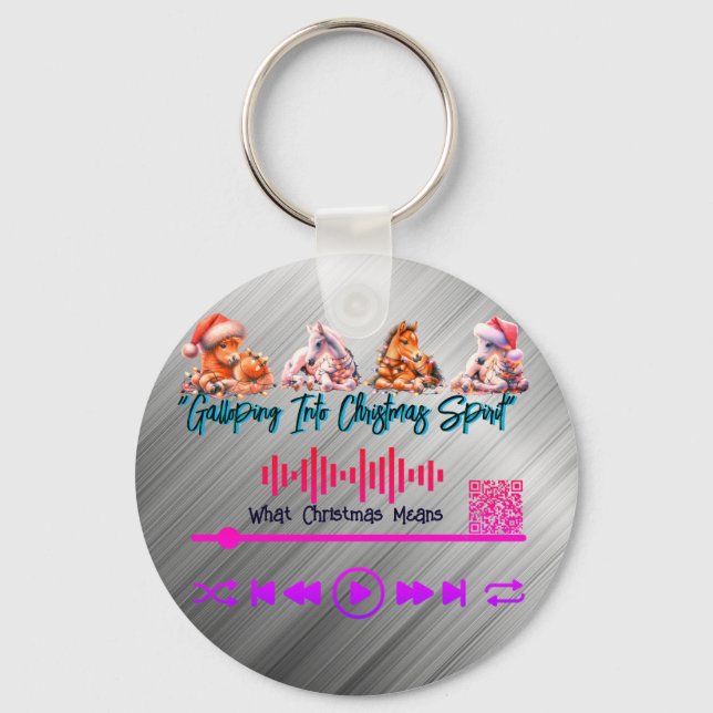 Sök efter video, "Galloping into" Nyckelring (Framsida)