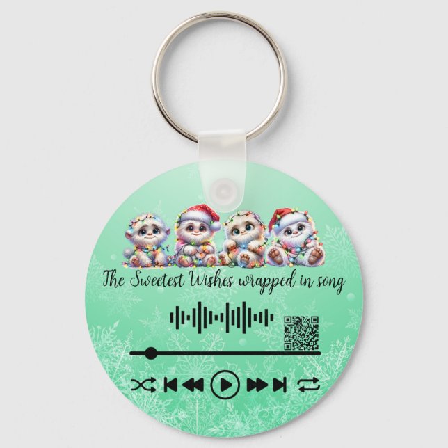 Sök efter video, välj önskad julnyckelkedja nyckelring (Framsida)