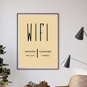 Sök efter WiFi-lösenord för WiFi-nätverkets QR-kod Poster