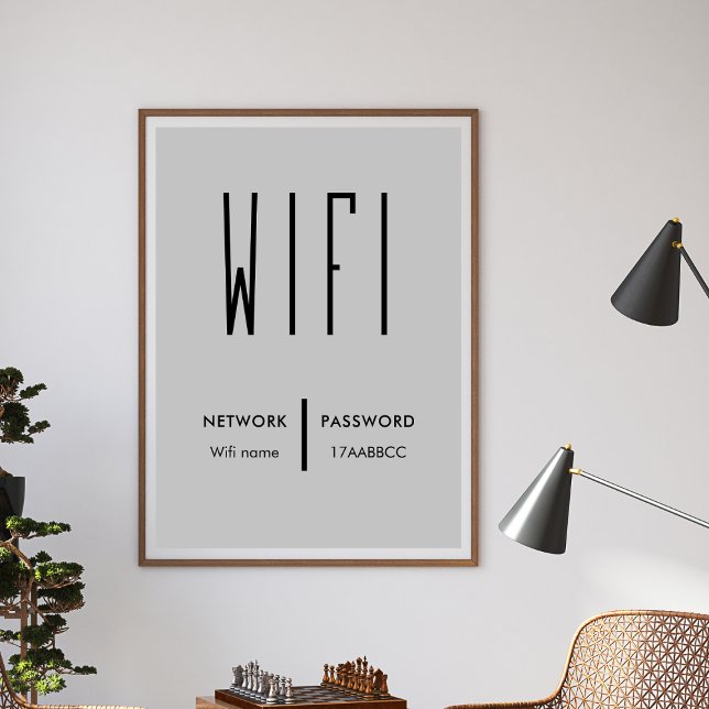 Sök efter WiFi-lösenord för WiFi-nätverkets QR-kod Poster (Skapare uppladdad)