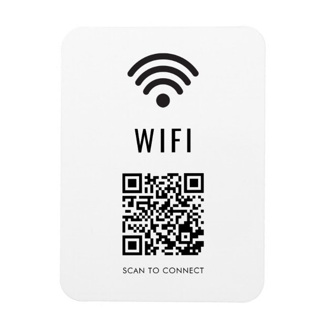 Sök för att ansluta WiFi Magnet med QR-koddesign (Vertikal)