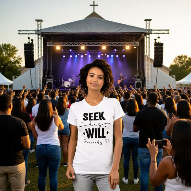 Sök Hans Vilja Proverbs 3:6 Andakt T-shirt (Skapare uppladdad)