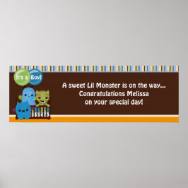 Sök i Boo MONSTERS Baby Shower Banner PABC Poster