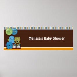 Sök i en Boo MONSTERS Baby Shower Banner PABC #3 Poster