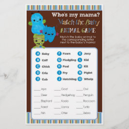 Sök i en Boo Monsters Baby Shower Game Animal Matc