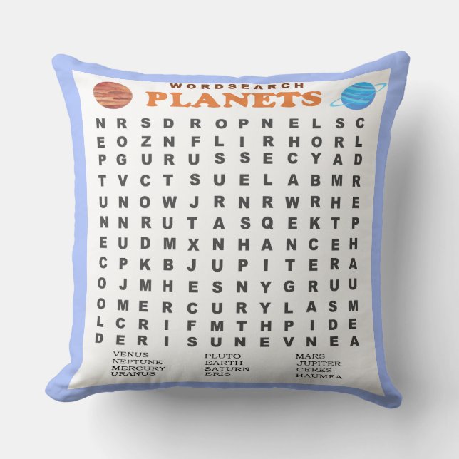 Sök i Planets Ord Kudde (Framsida)