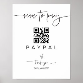 Sök igenom Betala QR-kodsignering Bröllop Pub Vale Poster