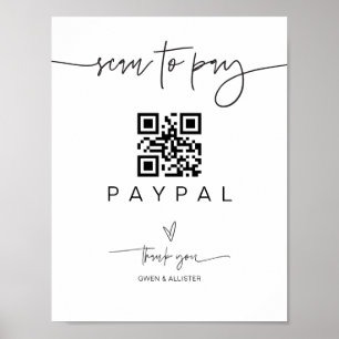 Sök igenom Betala QR-kodsignering Bröllop Pub Vale Poster