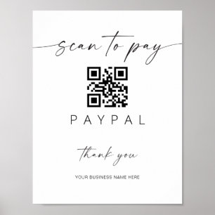 Sök igenom betalning QR-kodsignering Mobile Checko Poster