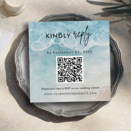Sök igenom QR-OSA  Beach Wedding Infoga Tilläggskort