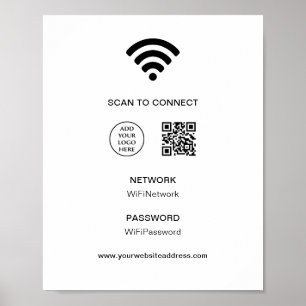 Sök igenom WiFi Logotyp Business Company Corporati Poster