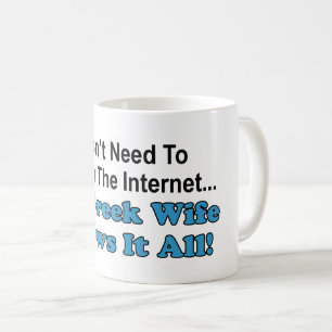 Sök inte internet - den grekiska frun vet allt de kaffemugg