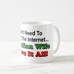 Sök inte internet - den italienska frun vet allt kaffemugg