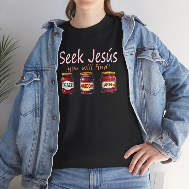 SÖK JESUS BIBEL CITAT T SHIRT (Skapare uppladdad)