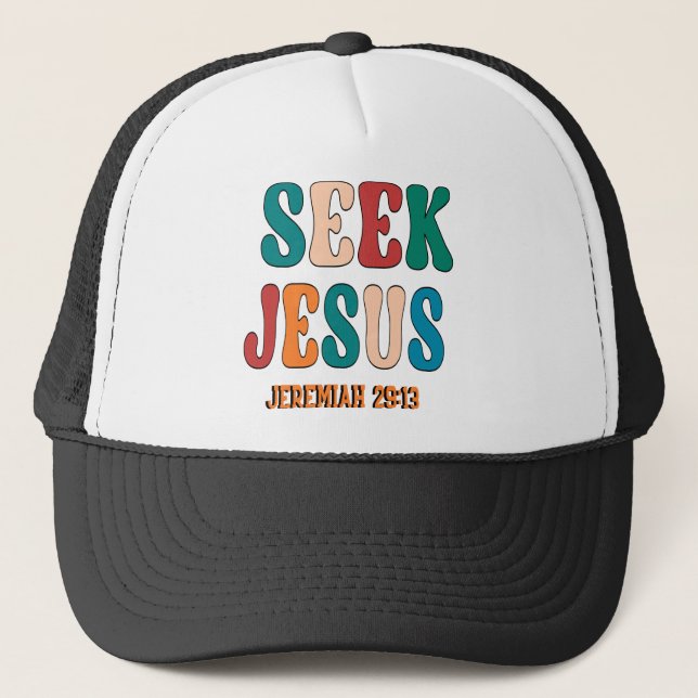 SÖK JESUS BIBELVERS VINTAGE KEPS (Framsida)