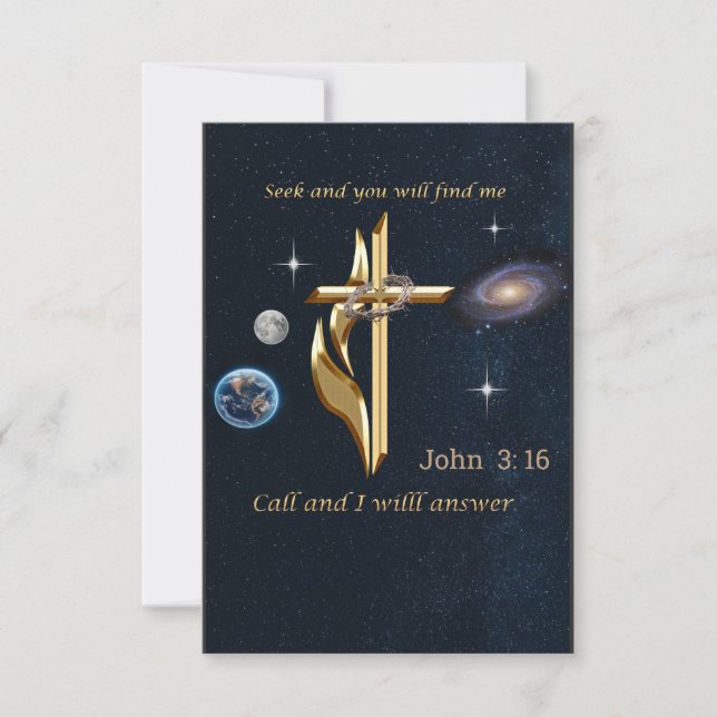 Sök och du hittar mig tack kort (Framsida)