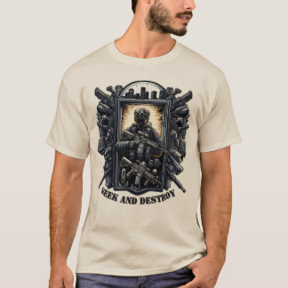 Sök Och Förstör Taktisk Militär Speltröja T Shirt