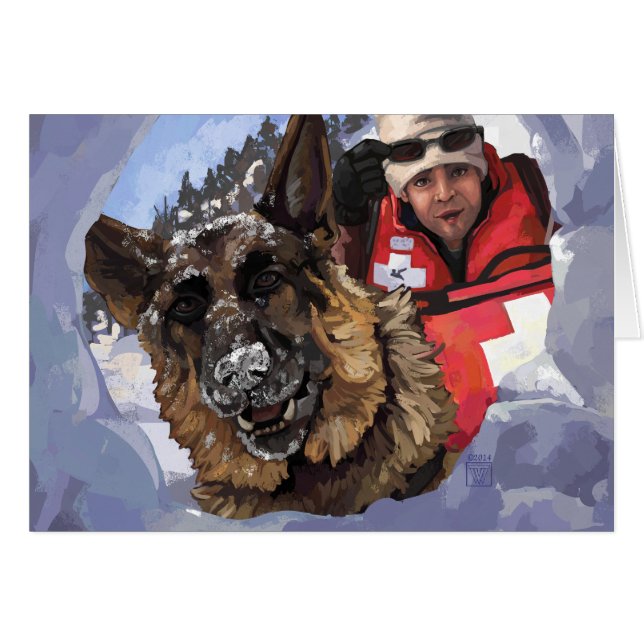 Sök och Rädding Hälsningskort (Framsidan Horizontal)