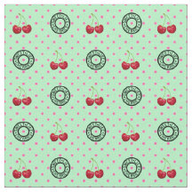 SÖK SOM CHERRIES Retro Vintage Mönster på grönten