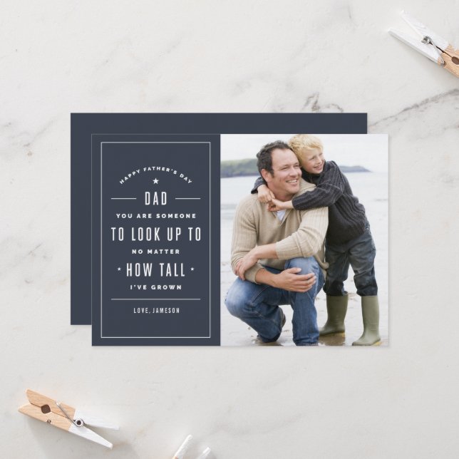 Sök upp till Fars dag-kort Kort (Fram/Back In Situ)