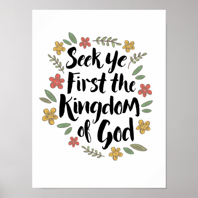 Sök Ye First the Kingdom Art Print Poster (Framsidan)