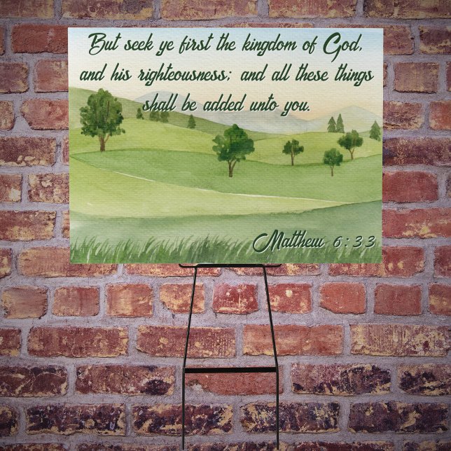 Sök Ye Först landskapet på Träd i Kungariket Poster (Seek Ye First the Kingdom Winter Tree Landscape Poster
(larger option))