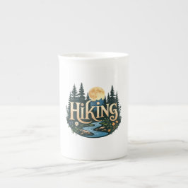 Söka efter Äventyr Vacation Camping Hiking Kärlek Benporslin Mugg