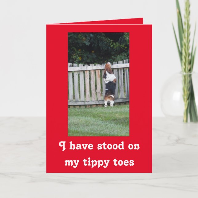 Söka efter Basset på Cute Valentine Day Card  Helgkort (Framsida)