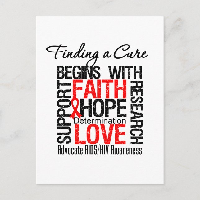 Söka efter en bot mot AIDS hiv Vykort (Framsida)