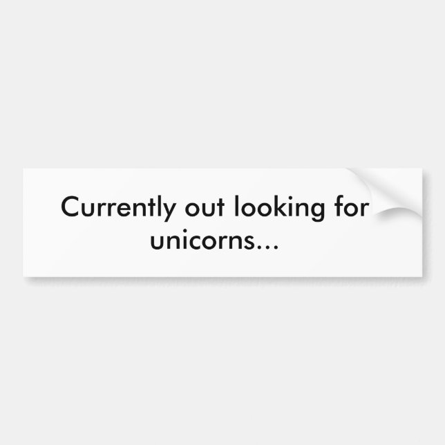 Söka efter för närvarande ut unicorns bildekal (Framsidan)